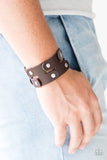 Downright Desperado - Brown Bracelet - Paparazzi Accessories Bracelet Bedazzle Me Pretty Mobile Fashion Boutique