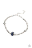 Downtown Decoupage - Blue Bracelet - Paparazzi Accessories Bracelet Bedazzle Me Pretty Mobile Fashion Boutique