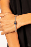 Downtown Decoupage - Blue Bracelet - Paparazzi Accessories Bracelet Bedazzle Me Pretty Mobile Fashion Boutique