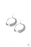 Downtown Jungle - Silver Earrings - Paparazzi Accessories Earrings Bedazzle Me Pretty Mobile Fashion Boutique