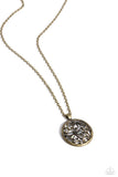 Dragonfly Daydream - Brass Necklace - Paparazzi Accessories Necklace Bedazzle Me Pretty Mobile Fashion Boutique