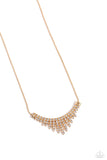 Dramatic Diadem - Gold Necklace - Paparazzi Accessories Necklace Bedazzle Me Pretty Mobile Fashion Boutique