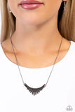 Dramatic Diadem - Silver Necklace - Paparazzi Accessories Necklace Bedazzle Me Pretty Mobile Fashion Boutique
