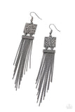 Dramatically Deco - Black Earrings - Paparazzi Accessories Earrings Bedazzle Me Pretty Mobile Fashion Boutique