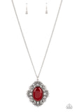 Dream Board Dazzle - Red Necklace - Paparazzi Accessories Necklace Bedazzle Me Pretty Mobile Fashion Boutique