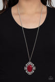 Dream Board Dazzle - Red Necklace - Paparazzi Accessories Necklace Bedazzle Me Pretty Mobile Fashion Boutique