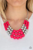 Dream Pop - Pink Necklace - Paparazzi Accessories Necklace Bedazzle Me Pretty Mobile Fashion Boutique