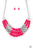 Dream Pop - Pink Necklace - Paparazzi Accessories Necklace Bedazzle Me Pretty Mobile Fashion Boutique