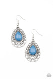 Dream STAYCATION - Blue Earrings - Paparazzi Accessories Earrings Bedazzle Me Pretty Mobile Fashion Boutique