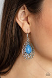 Dream STAYCATION - Blue Earrings - Paparazzi Accessories Earrings Bedazzle Me Pretty Mobile Fashion Boutique