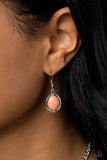 Dreamily Decked Out - Orange Necklace - Paparazzi Accessories Necklace Bedazzle Me Pretty Mobile Fashion Boutique