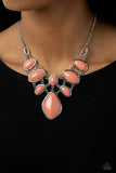 Dreamily Decked Out - Orange Necklace - Paparazzi Accessories Necklace Bedazzle Me Pretty Mobile Fashion Boutique