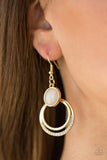 Dreamily Dreamland - Gold Earrings - Paparazzi Accessories Earrings Bedazzle Me Pretty Mobile Fashion Boutique