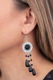 Dreams Can Come True - Black Earrings - Paparazzi Accessories Earrings Bedazzle Me Pretty Mobile Fashion Boutique