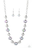 Dreamscape Escape - Silver Necklace - Paparazzi Accessories Necklace Bedazzle Me Pretty Mobile Fashion Boutique