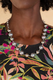 Dreamscape Escape - Silver Necklace - Paparazzi Accessories Necklace Bedazzle Me Pretty Mobile Fashion Boutique