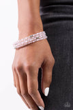Dreamy Debut - Pink Bracelet - Paparazzi Accessories Bracelet Bedazzle Me Pretty Mobile Fashion Boutique