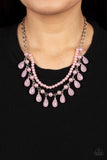 Dreamy Destination Wedding - Pink Necklace - Paparazzi Accessories Necklace Bedazzle Me Pretty Mobile Fashion Boutique