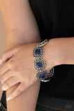 Dreamy Destinations - Blue Bracelet - Paparazzi Accessories Bracelet Bedazzle Me Pretty Mobile Fashion Boutique
