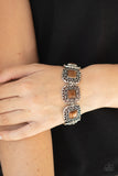 Dreamy Destinations - Brown Bracelet - Paparazzi Accessories Bracelet Bedazzle Me Pretty Mobile Fashion Boutique