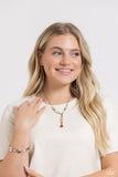 Dreamy Dowry - Brown Necklace - Paparazzi Accessories Necklace Bedazzle Me Pretty Mobile Fashion Boutique