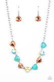 Dreamy Drama - Orange Necklace - Paparazzi Accessories Necklace Bedazzle Me Pretty Mobile Fashion Boutique