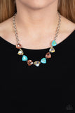 Dreamy Drama - Orange Necklace - Paparazzi Accessories Necklace Bedazzle Me Pretty Mobile Fashion Boutique