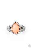 Dreamy Droplets - Orange Ring - Paparazzi Accessories Ring Bedazzle Me Pretty Mobile Fashion Boutique