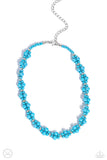 Dreamy Duchess - Blue Necklace - Paparazzi Accessories Necklace Bedazzle Me Pretty Mobile Fashion Boutique