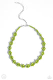 Dreamy Duchess - Green Necklace - Paparazzi Accessories Necklace Bedazzle Me Pretty Mobile Fashion Boutique