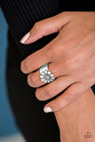 Dreamy Fields - Silver Ring - Paparazzi Accessories Ring Bedazzle Me Pretty Mobile Fashion Boutique
