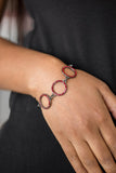 Dress The Part - Red Bracelet - Paparazzi Accessories Bracelet Bedazzle Me Pretty Mobile Fashion Boutique