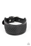 Drifter Discovery - Black Bracelet - Paparazzi Accessories Bracelet Bedazzle Me Pretty Mobile Fashion Boutique