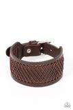 Drifter Discovery - Brown Bracelet - Paparazzi Accessories Bracelet Bedazzle Me Pretty Mobile Fashion Boutique
