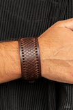 Drifter Discovery - Brown Bracelet - Paparazzi Accessories Bracelet Bedazzle Me Pretty Mobile Fashion Boutique