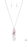 Drip Drop Dazzle - Pink Necklace - Paparazzi Accessories Necklace Bedazzle Me Pretty Mobile Fashion Boutique