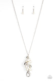 Drip Drop Dazzle - White Lanyard - Paparazzi Accessories Lanyard Bedazzle Me Pretty Mobile Fashion Boutique