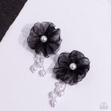 Dripping In Decadence - Black Post Earrings - Paparazzi Accessories Post Earrings Bedazzle Me Pretty Mobile Fashion Boutique