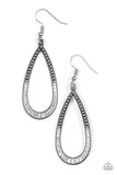 Dripping In Diamonds - White Earrings - Paparazzi Accessories Earrings Bedazzle Me Pretty Mobile Fashion Boutique