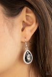 Dripping With Drama - Silver Earrings - Paparazzi Accessories Earrings Bedazzle Me Pretty Mobile Fashion Boutique