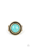 Drive You Wild - Brass Ring - Paparazzi Accessories Ring Bedazzle Me Pretty Mobile Fashion Boutique