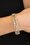 Drop A SHINE - Brown Bracelet - Paparazzi Accessories Bracelet Bedazzle Me Pretty Mobile Fashion Boutique
