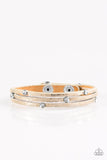 Drop A SHINE - Brown Bracelet - Paparazzi Accessories Bracelet Bedazzle Me Pretty Mobile Fashion Boutique