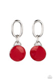 Drop a TINT - Red Post Earrings - Paparazzi Accessories Post Earrings Bedazzle Me Pretty Mobile Fashion Boutique