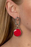 Drop a TINT - Red Post Earrings - Paparazzi Accessories Post Earrings Bedazzle Me Pretty Mobile Fashion Boutique