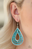 Drop Anchor - Blue Earrings - Paparazzi Accessories Earrings Bedazzle Me Pretty Mobile Fashion Boutique
