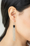 Drop-Dead Dainty - Black Earrings - Paparazzi Accessories Earrings Bedazzle Me Pretty Mobile Fashion Boutique