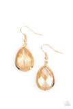 Drop-Dead Duchess - Gold Earrings - Paparazzi Accessories Earrings Bedazzle Me Pretty Mobile Fashion Boutique