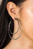 Drop It Like Its HAUTE - Black Earrings - Paparazzi Accessories Earrings Bedazzle Me Pretty Mobile Fashion Boutique