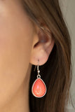 Drop Zone - Orange Necklace - Paparazzi Accessories Necklace Bedazzle Me Pretty Mobile Fashion Boutique